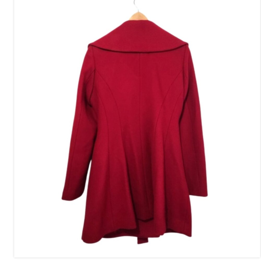 Trina Turk Wide Notched Collar Belted Wool Coat Lined Jacket - Picture 11 of 12